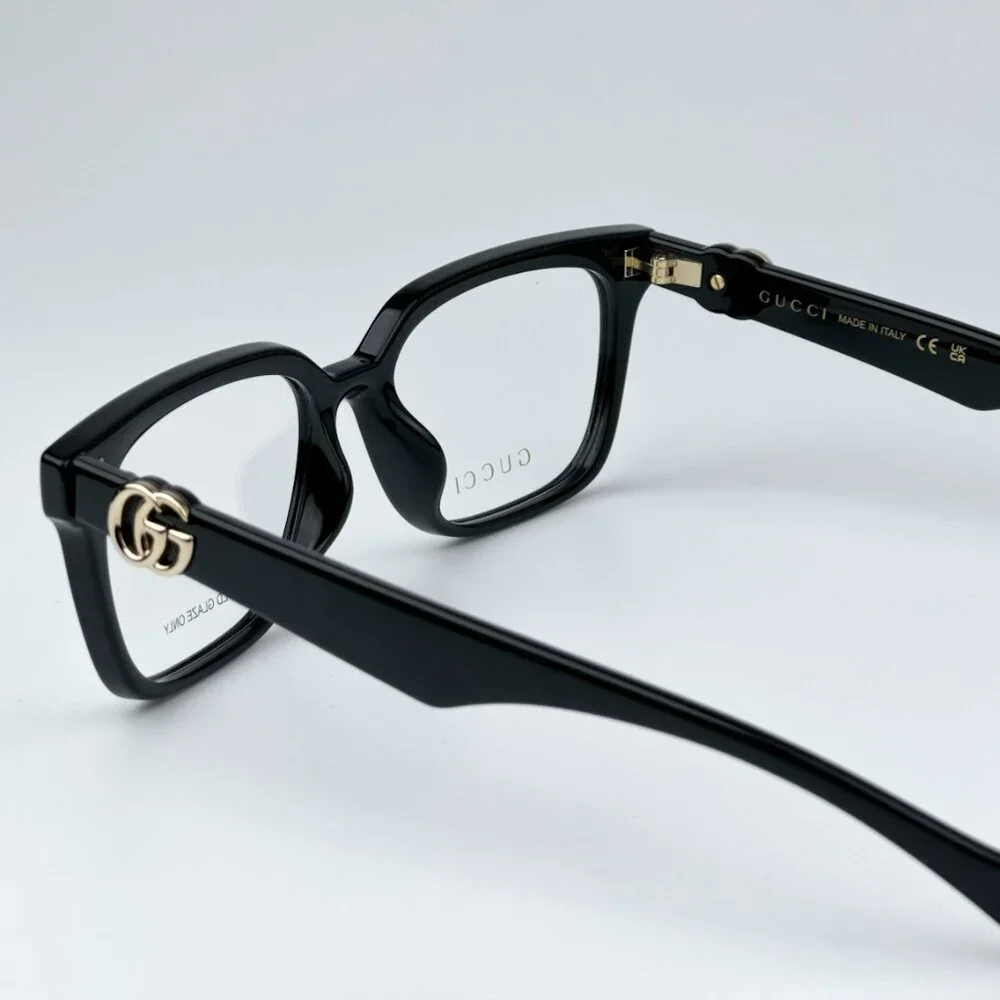 Gucci GG1537OK 001 BRAND NEW Eyeglasses Black Square Women - Picture 9 of 11